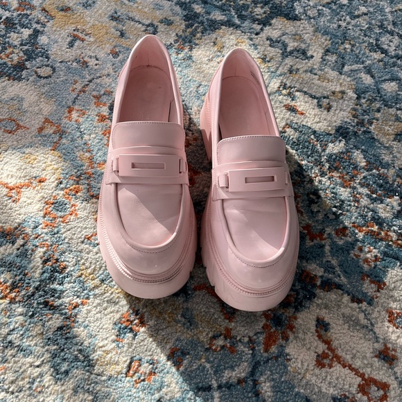 Call It Spring Shoes - Pale pink vegan leather loafers